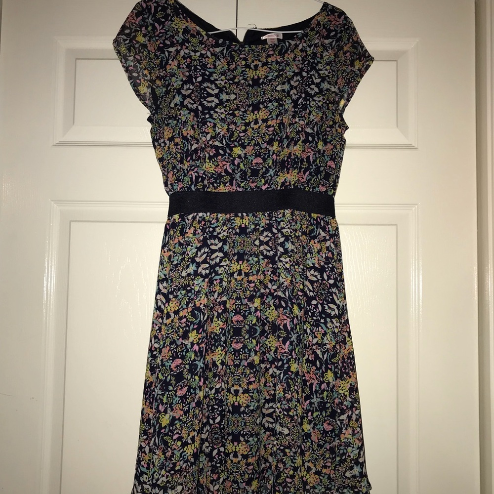 Navy Floral Dress